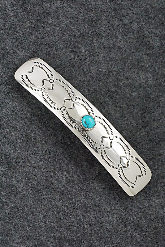 Turquoise & Sterling Silver Hair Barrette - Jolene Begay
