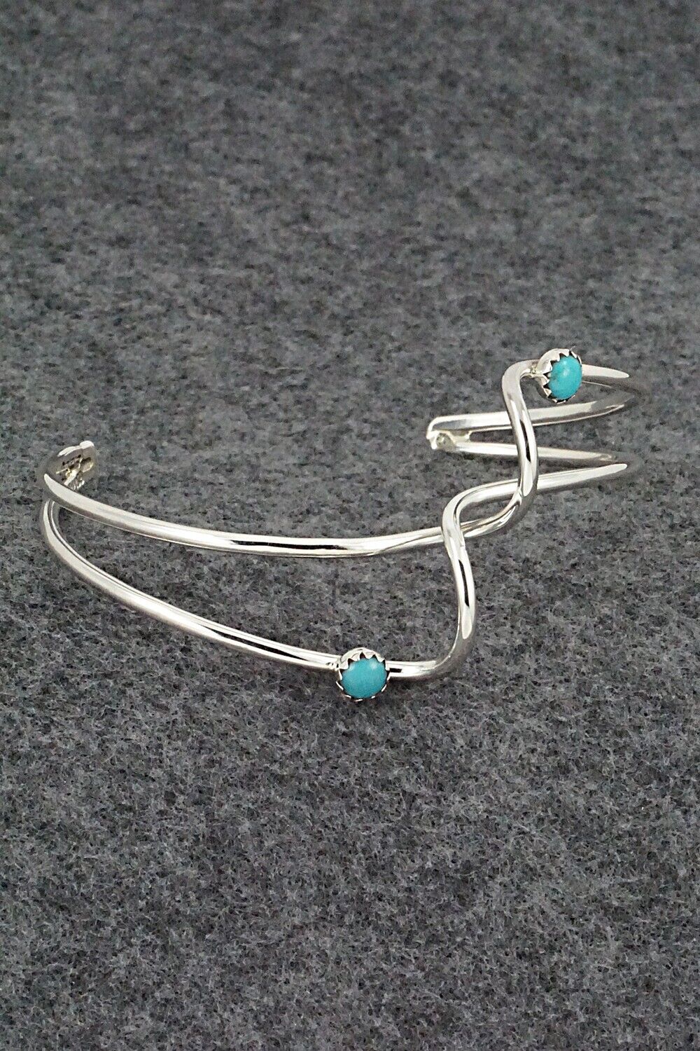 Turquoise & Sterling Silver Bracelet - Yolanda Skeets