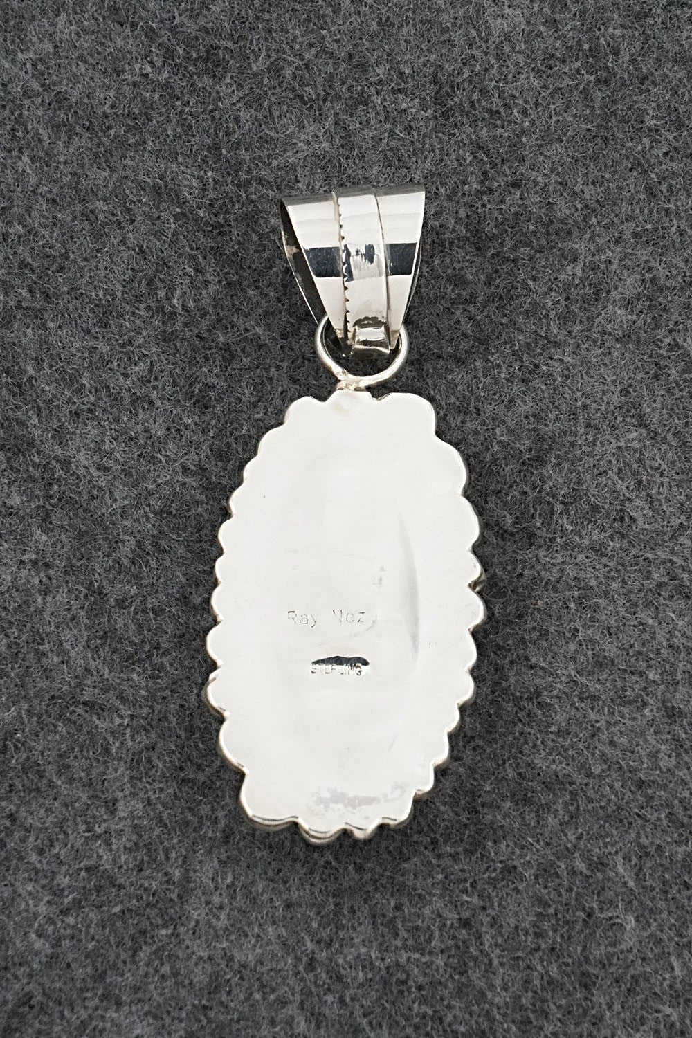 Turquoise and Sterling Silver Pendant - Ray Nez