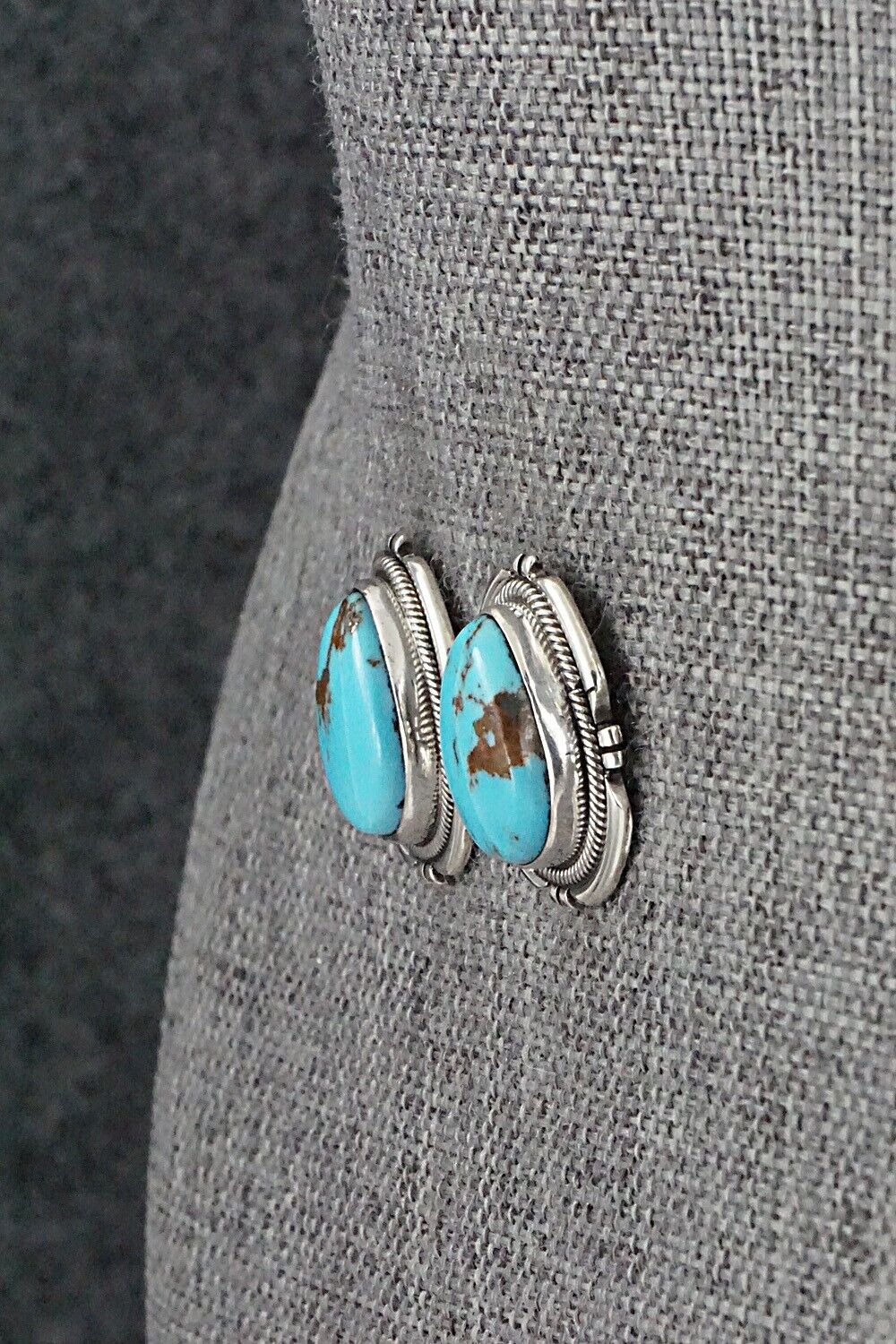 Turquoise & Sterling Silver Earrings - Mark Yazzie