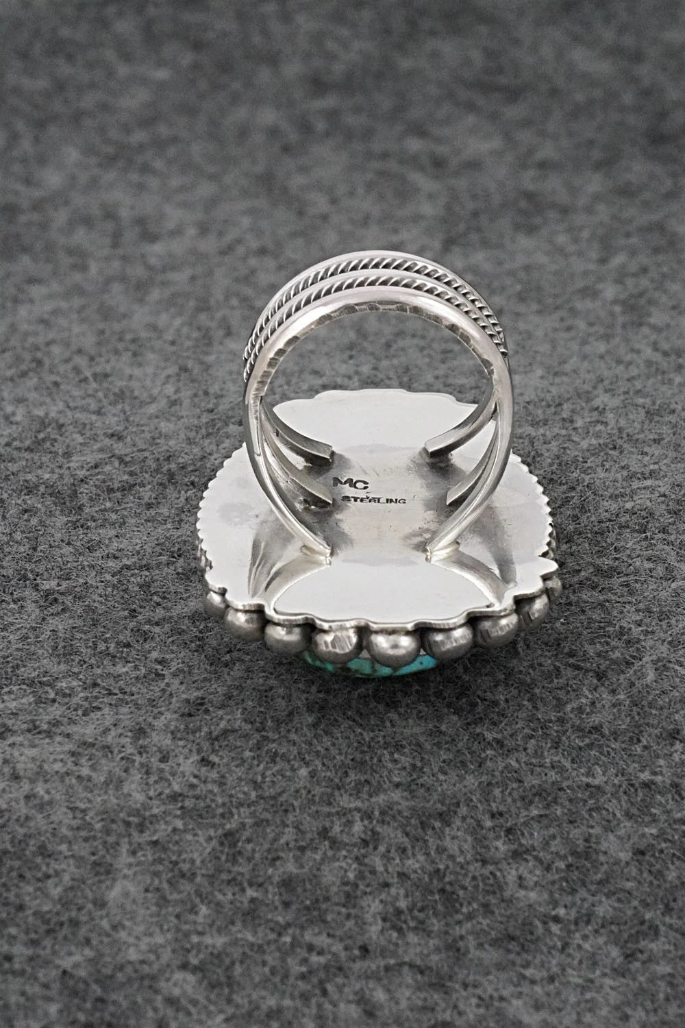 Turquoise & Sterling Silver Ring - Michael Calladitto - Size 8.5