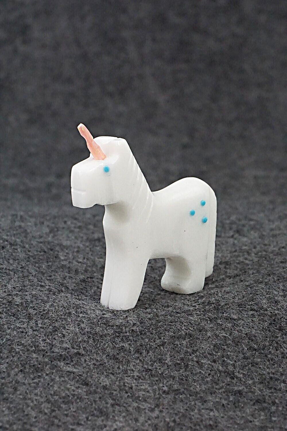 Unicorn Horse Zuni Fetish Carving - Todd Etsate