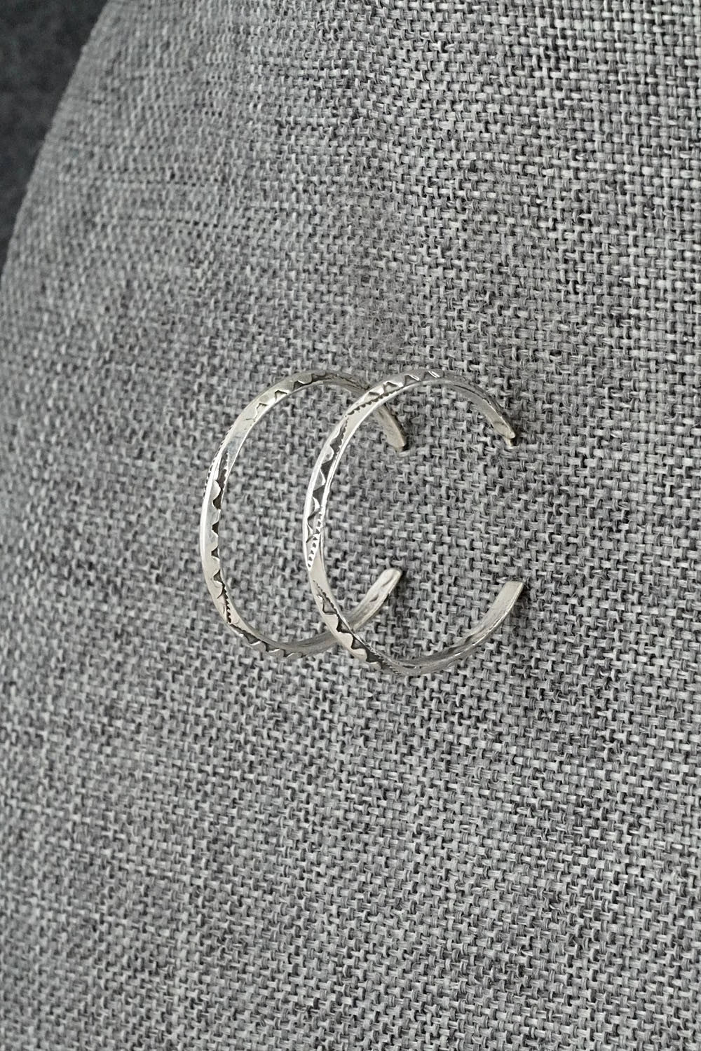 Sterling Silver Hoop Earrings - Elaine Tahe