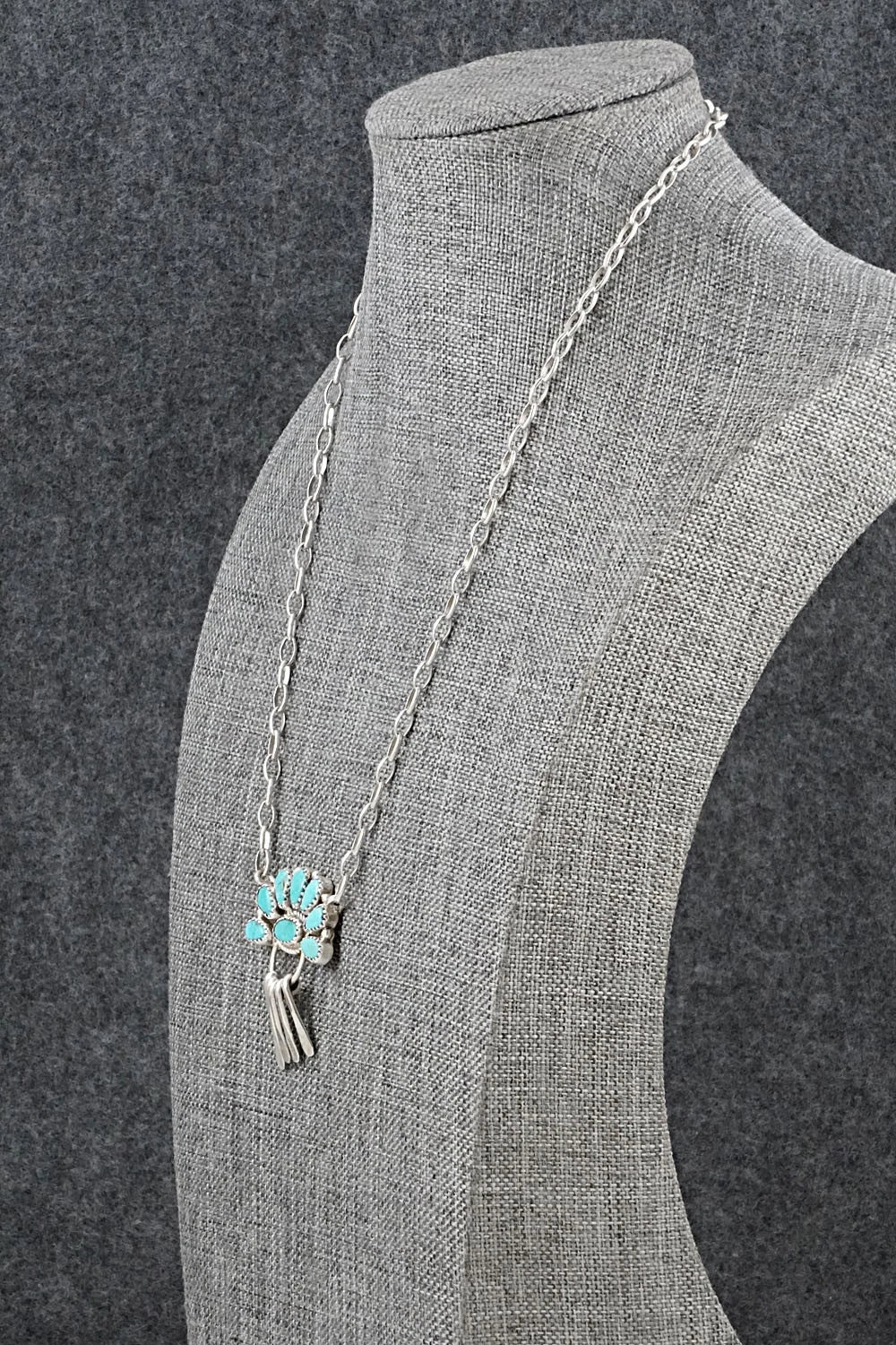 Turquoise & Sterling Silver Necklace - Justina Wilson