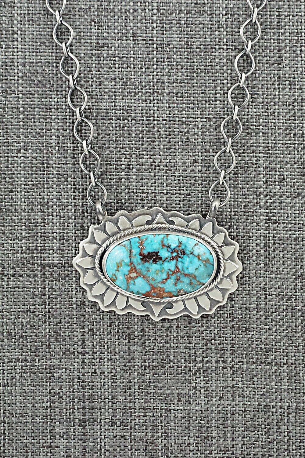 Turquoise & Sterling Silver Necklace - Randy Billy