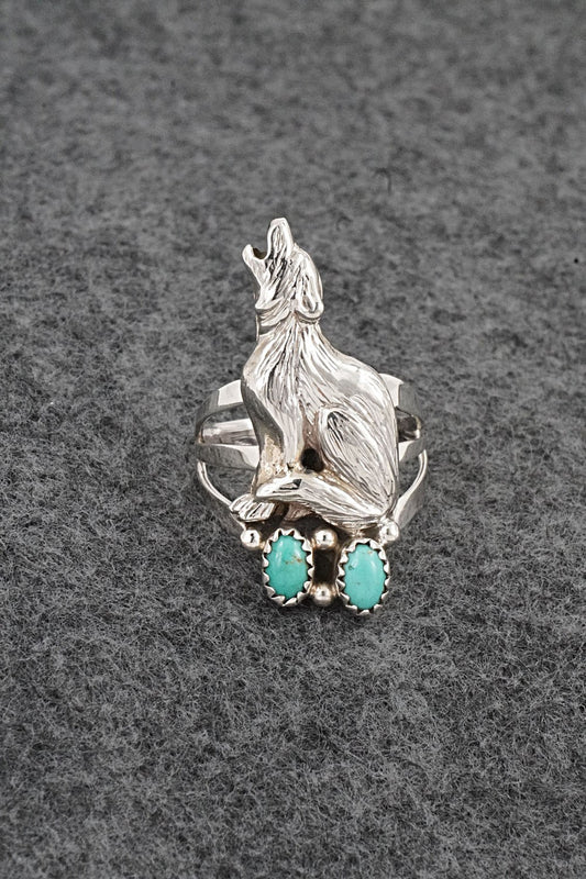 Turquoise & Sterling Silver Ring - Robert Martinez - Size 7.75