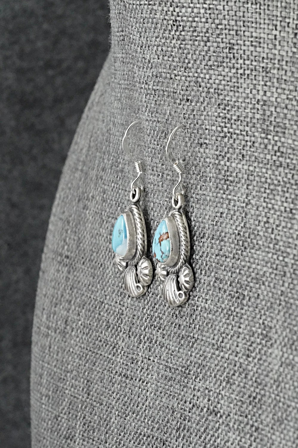 Turquoise & Sterling Silver Earrings - Verley Betone