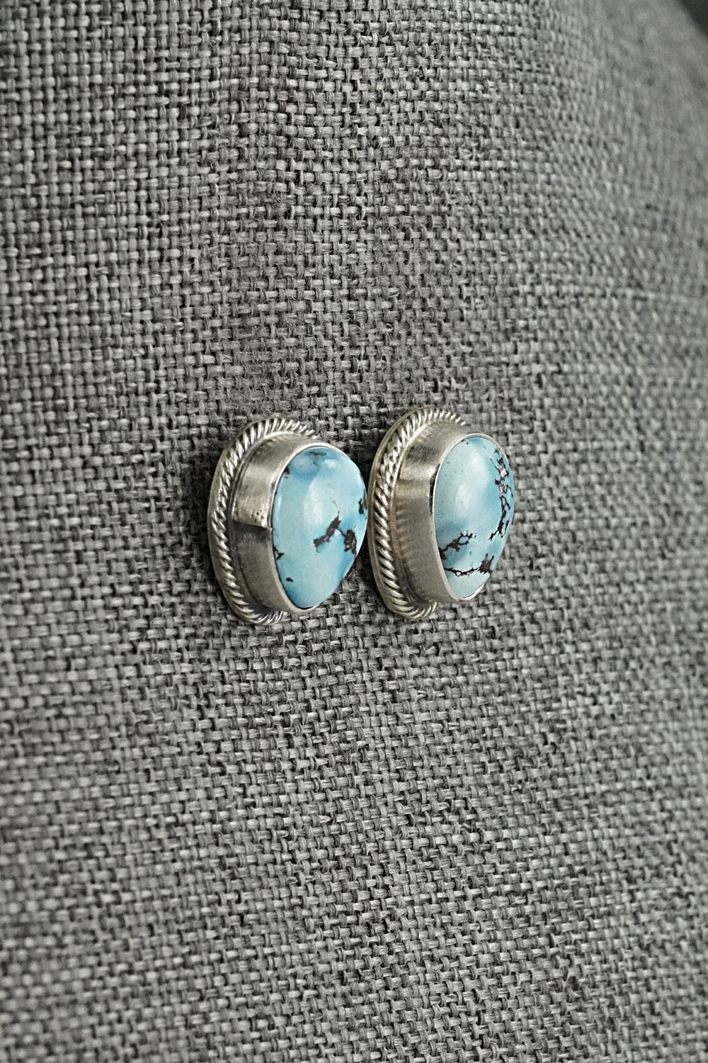 Turquoise & Sterling Silver Necklace and Earrings Set - Kathleen Livingston