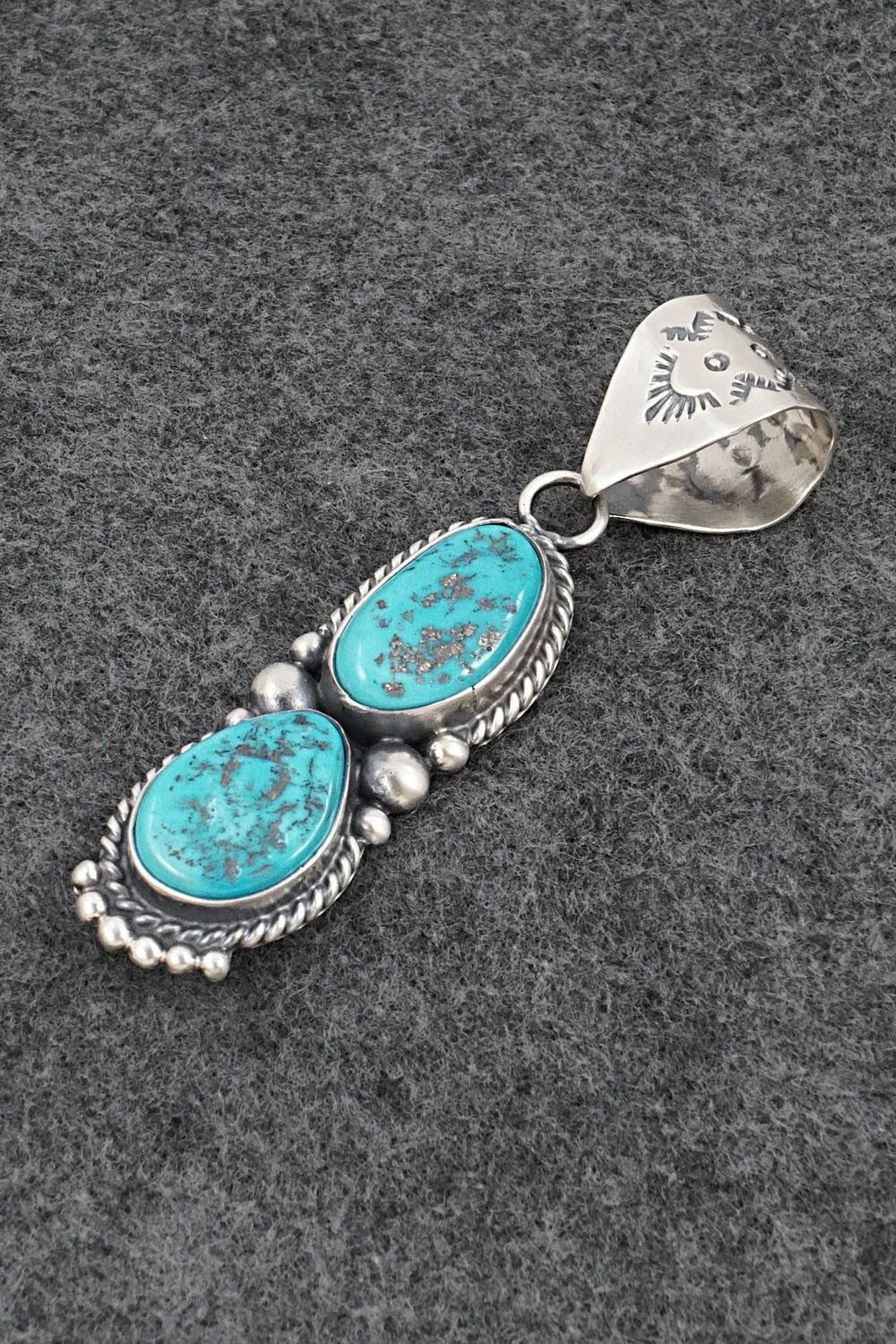 Turquoise & Sterling Silver Pendant - Anthony Brown