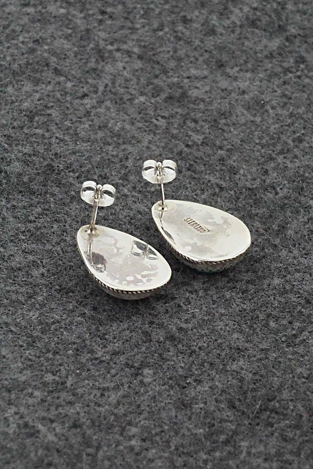 Turquoise & Sterling Silver Earrings - Ernest Hawthorne