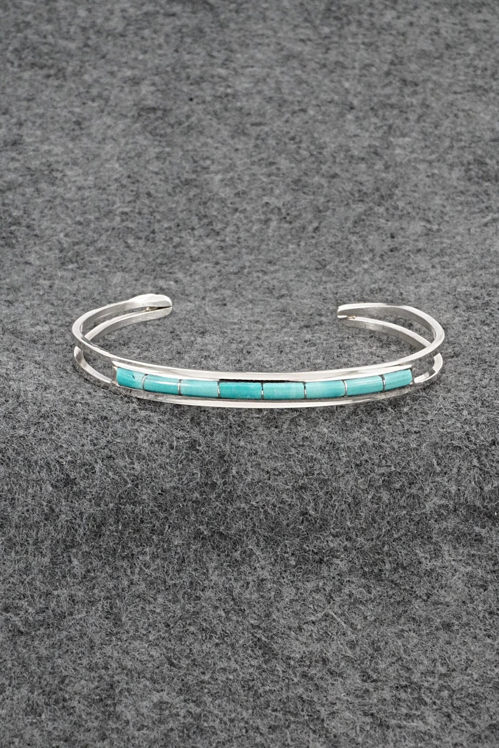 Turquoise & Sterling Silver Inlay Bracelet - Anson Wallace