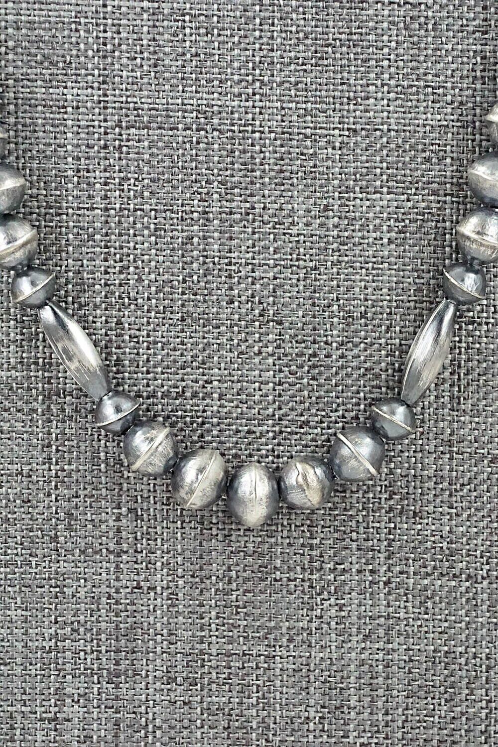 Sterling Silver Navajo Pearl Necklace 30" - Vintage