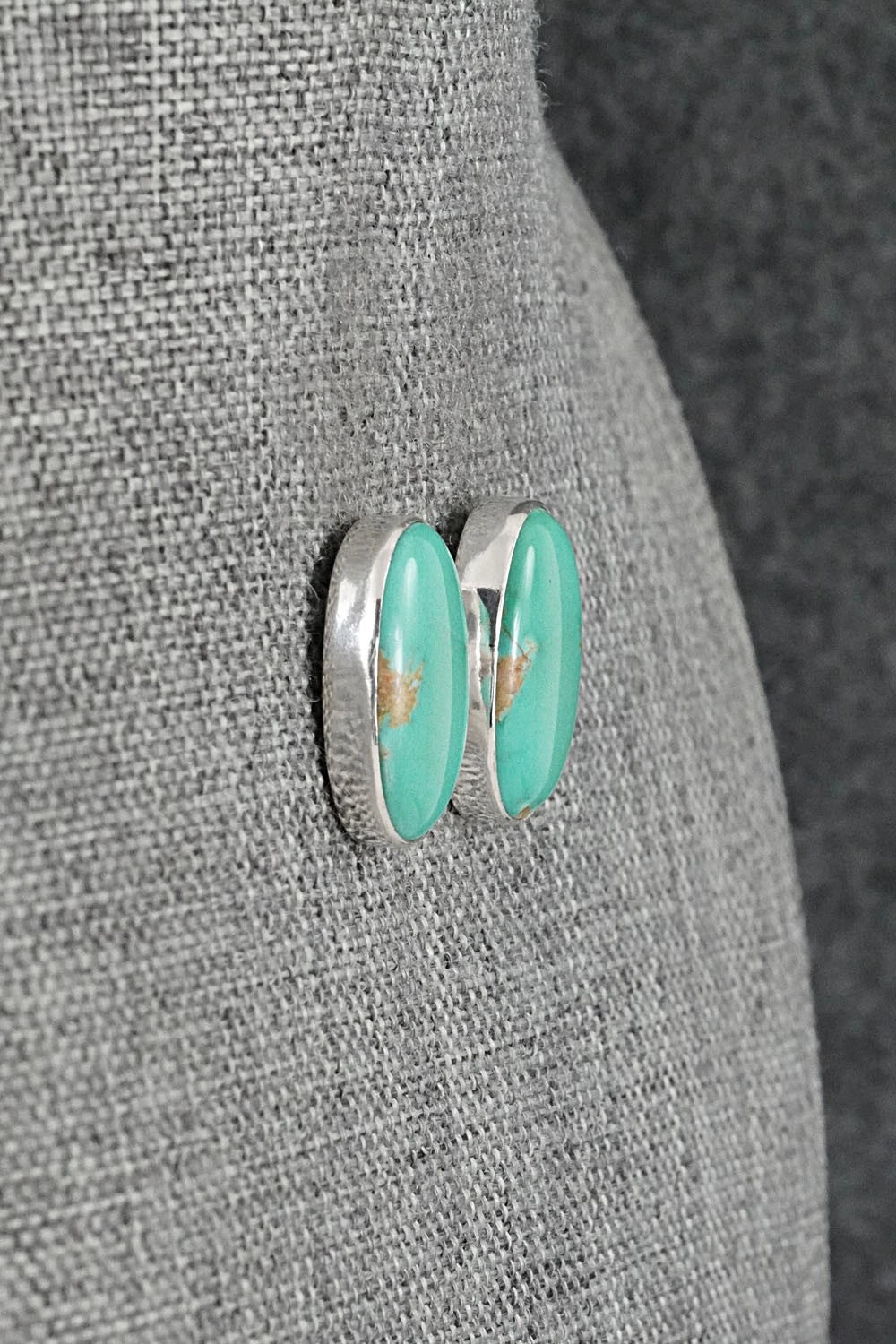 Turquoise & Sterling Silver Earrings - Eugene Gruber