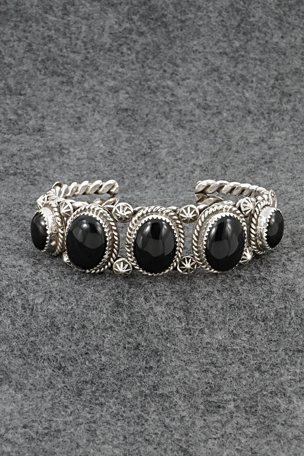 Onyx & Sterling Silver Bracelet - Emerson Delgarito