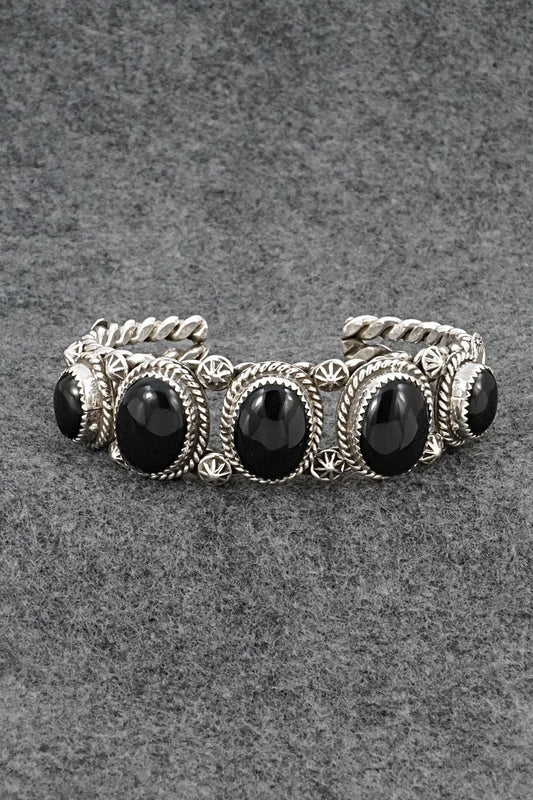 Onyx & Sterling Silver Bracelet - Emerson Delgarito