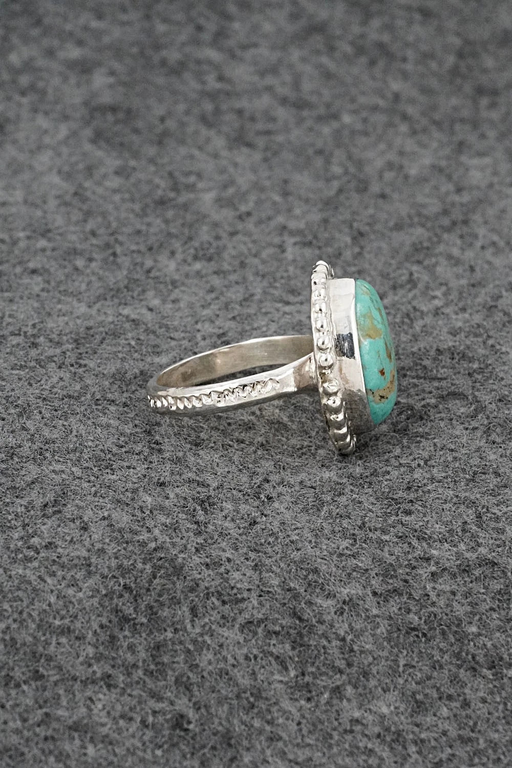 Turquoise & Sterling Silver Ring - Darius Arviso - Size 9.5