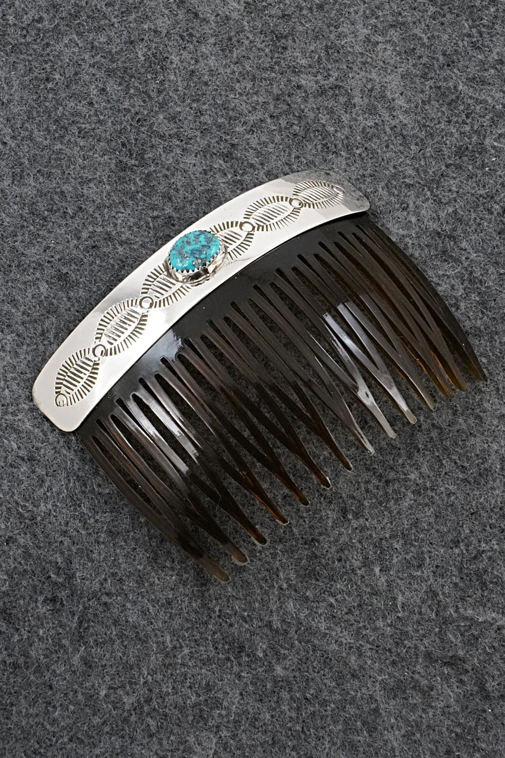 Turquoise & Sterling Silver Hair Combs - Joann Silver