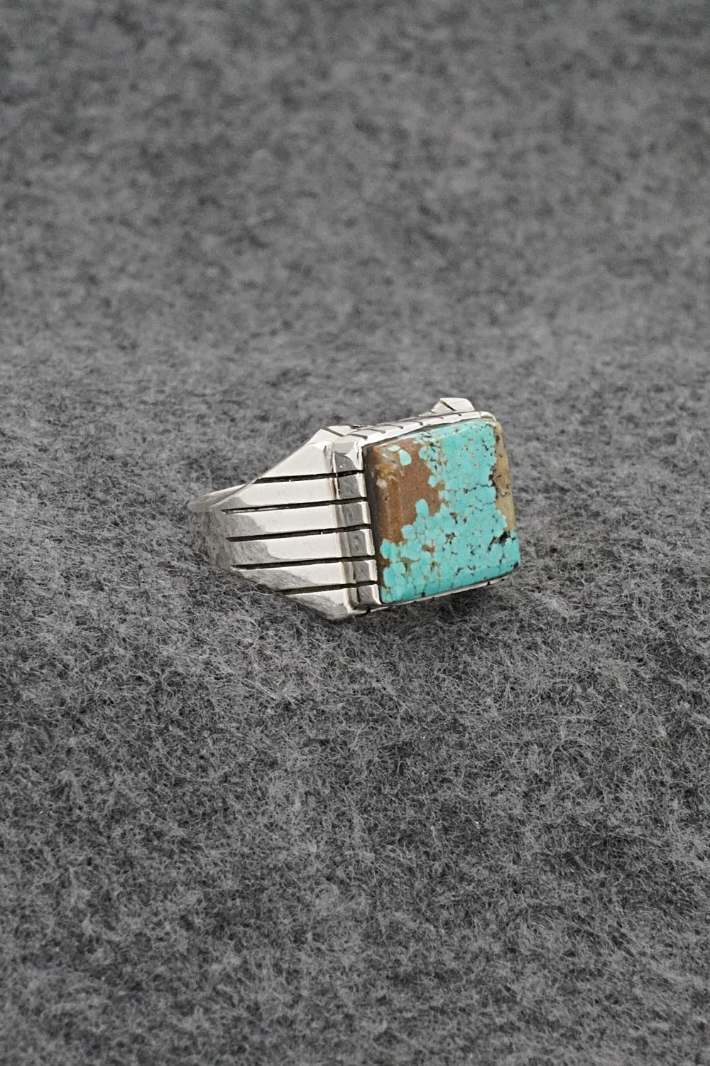 Turquoise & Sterling Silver Ring - Trevor Jack - Size 9.5