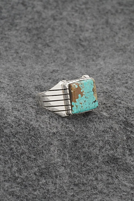 Turquoise & Sterling Silver Ring - Trevor Jack - Size 9.5