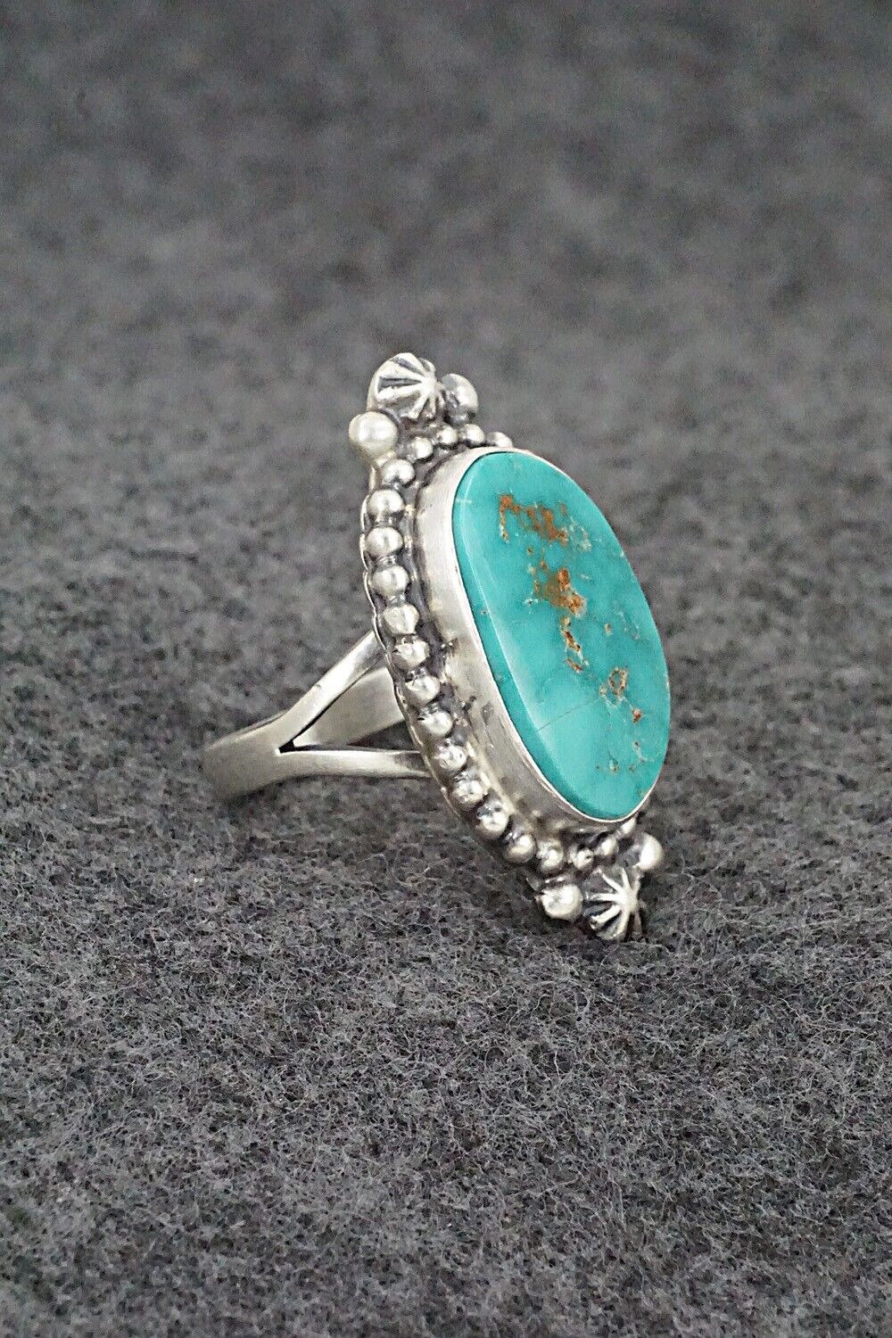 Turquoise & Sterling Silver Ring - Randy Boyd - Size 7.5