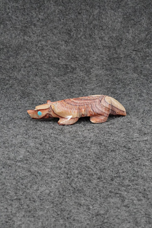 Badger Zuni Fetish Carving - Ronnie Lunasee