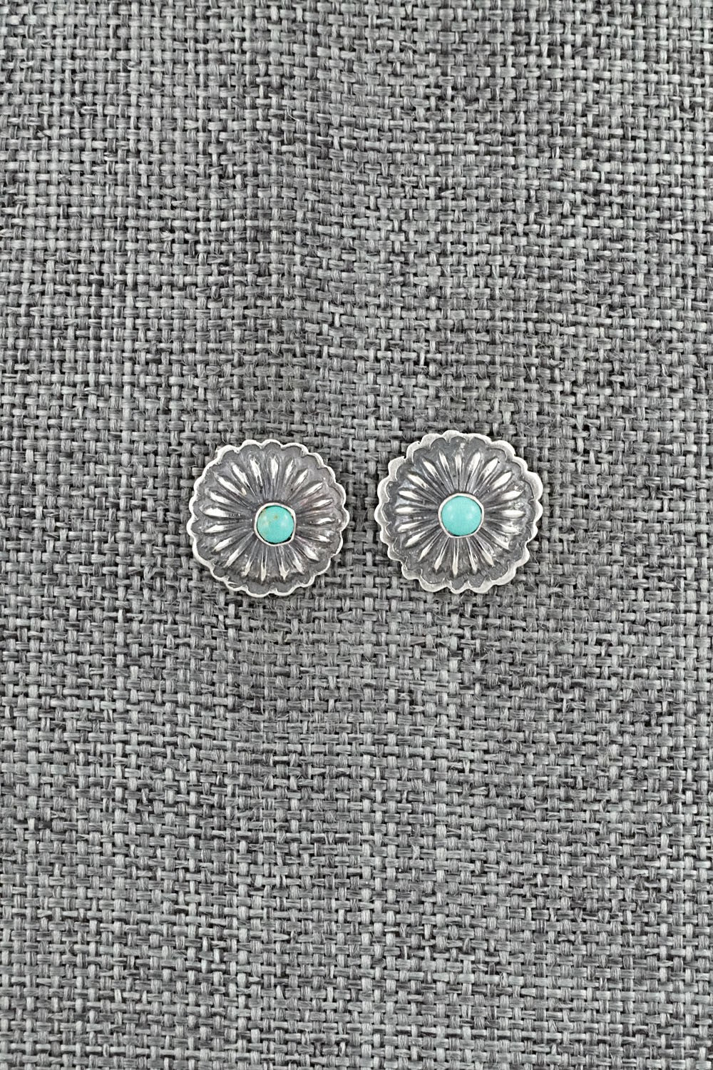 Turquoise & Sterling Silver Earrings - Terry Charlie