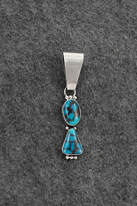 Turquoise & Sterling Silver Pendant - Rena Begay