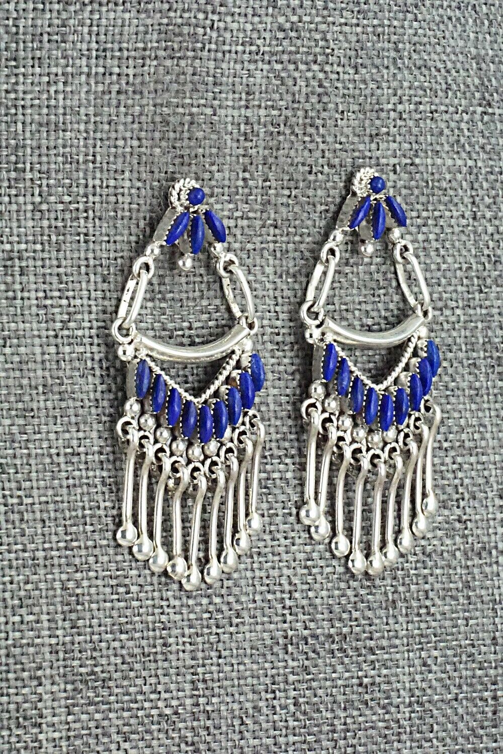 Lapis & Sterling Silver Earrings - Stewart Natewa