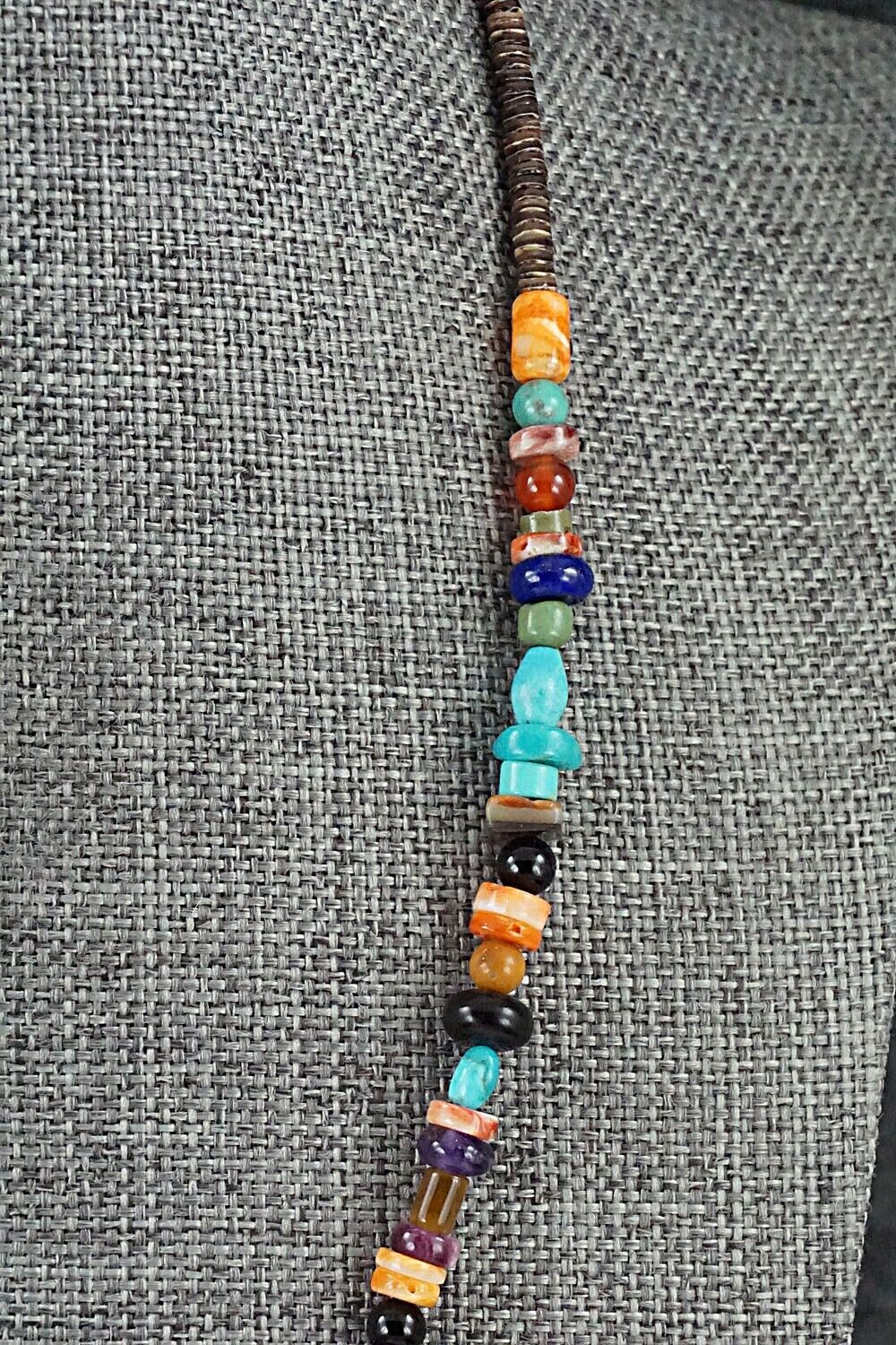 Multi-Stone and Sterling Silver Necklace - Helen Tsosie