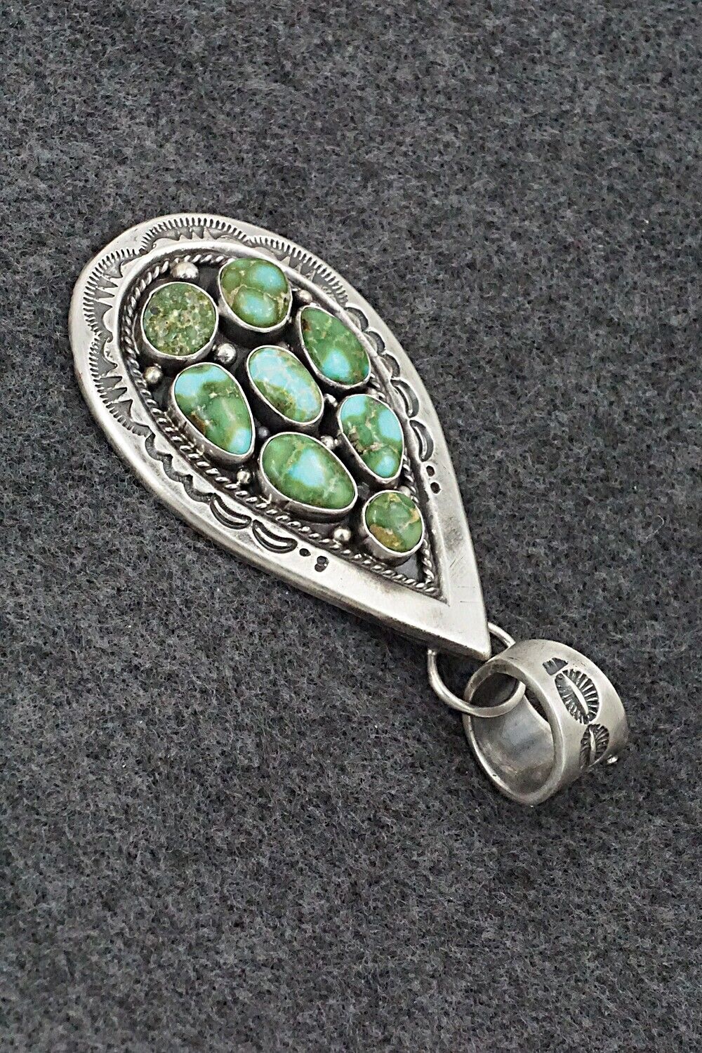 Turquoise & Sterling Silver Pendant - Samuel Yellowhair