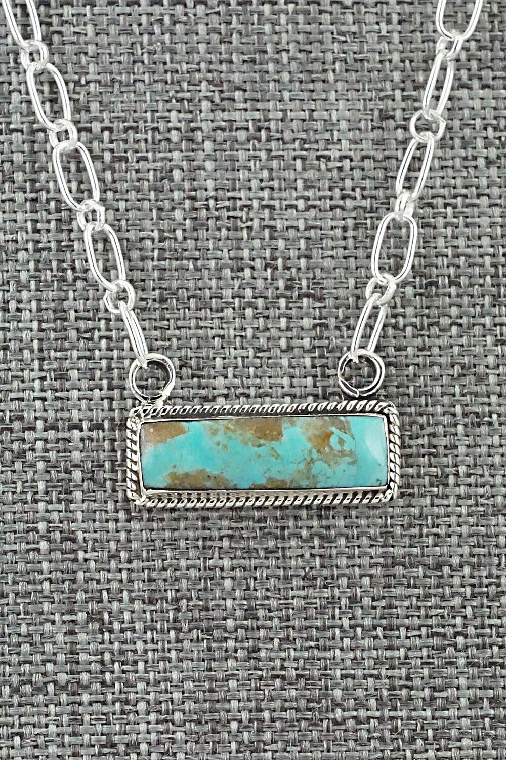 Turquoise & Sterling Silver Necklace - Arlene Lewis