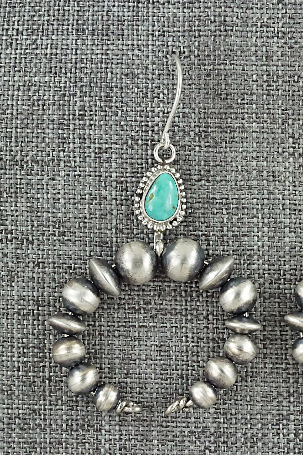 Turquoise & Sterling Silver Navajo Pearl Earrings - Grace Kenneth