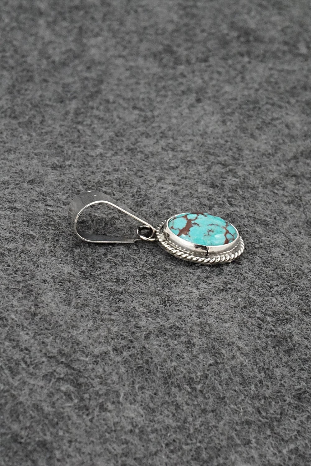 Turquoise & Sterling Silver Pendant - Eugene Gruber