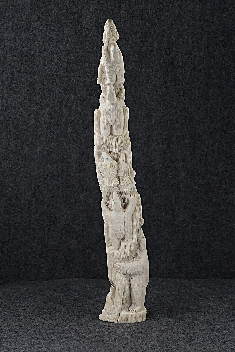 Bears & Eagles Zuni Fetish Carving - Destry Siutza