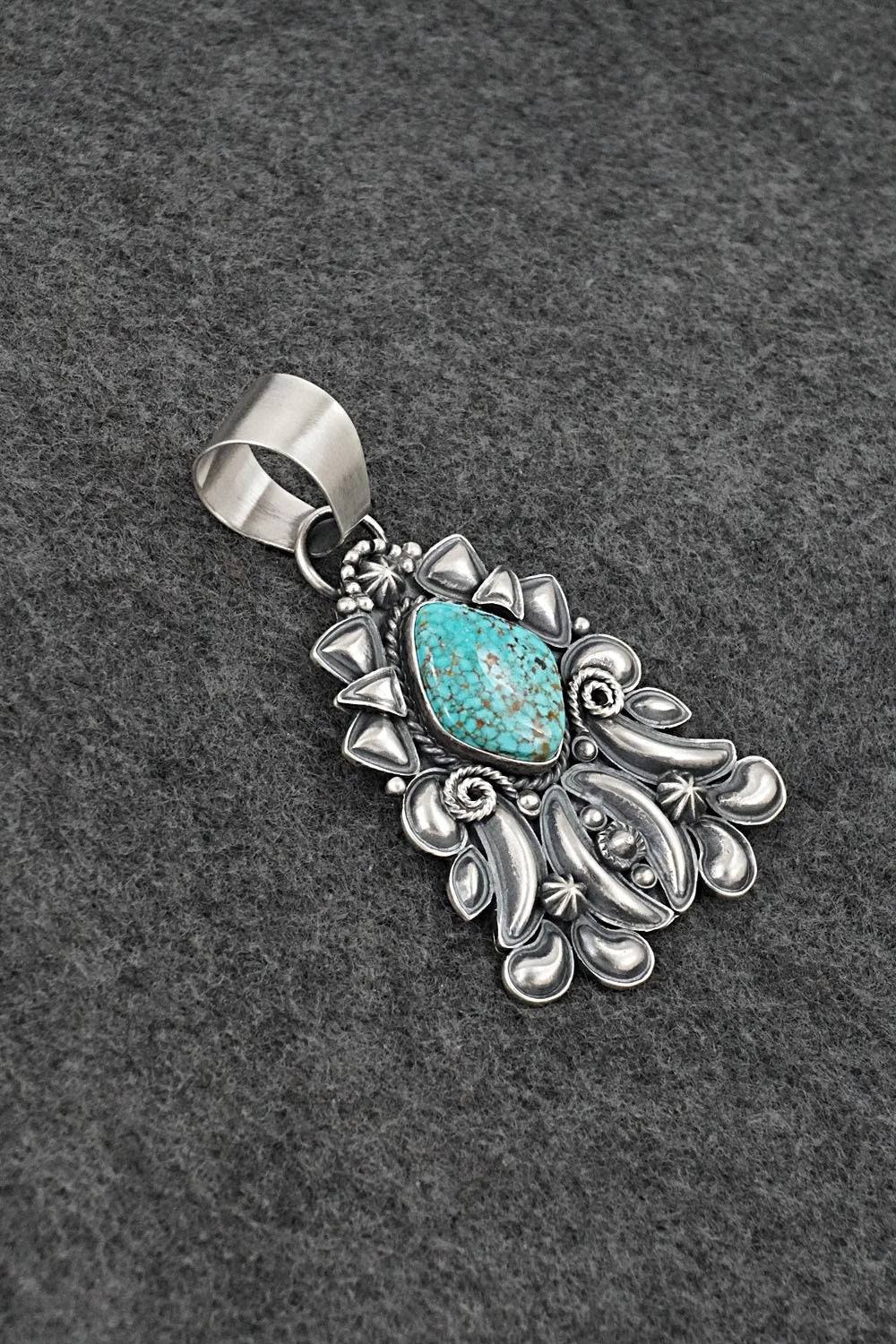 Turquoise and Sterling Silver Pendant - Derrick Gordon