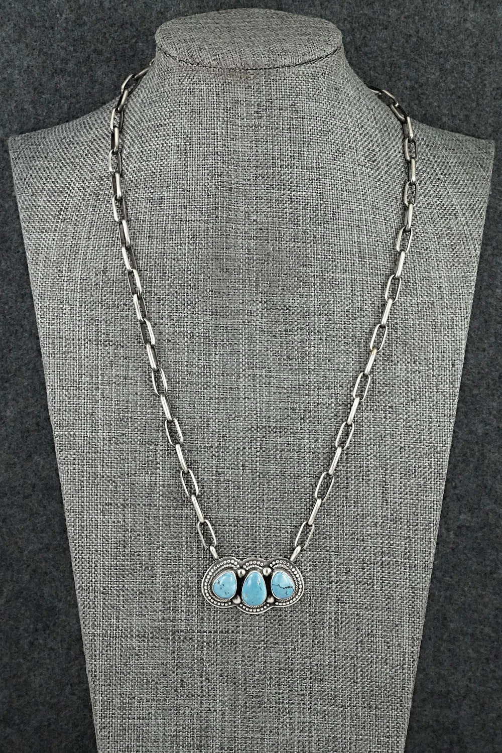 Turquoise & Sterling Silver Necklace - Kathleen Livingston