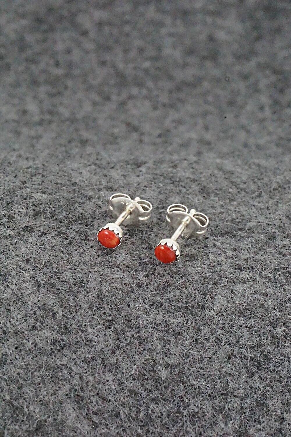Spiny Oyster & Sterling Silver Earrings - Serena Sanchez