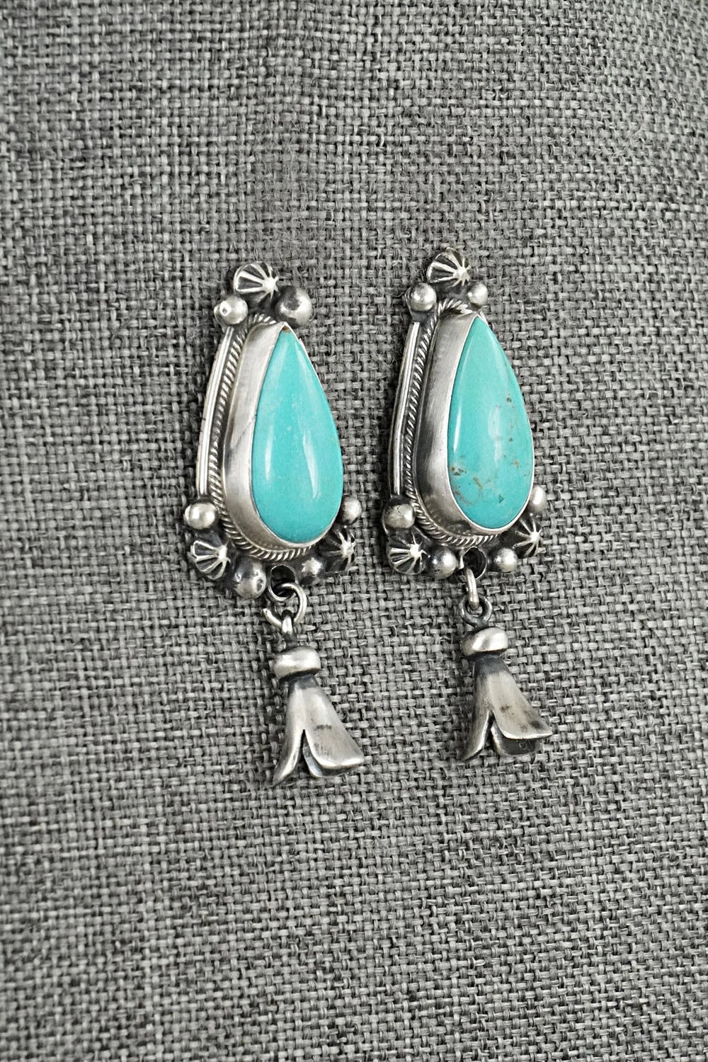 Turquoise & Sterling Silver Earrings - Bobby Johnson