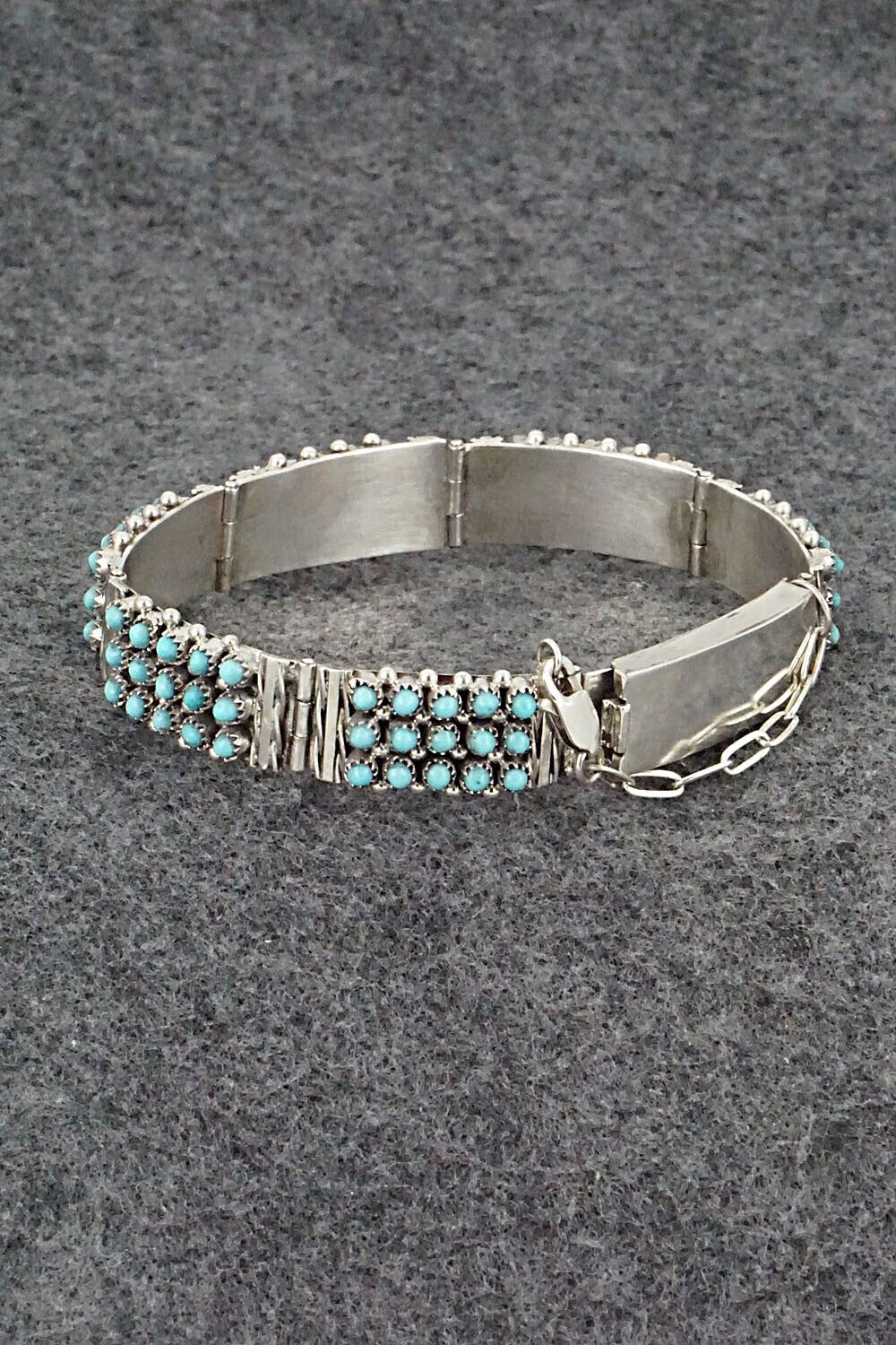 Turquoise & Sterling Silver Link Bracelet - Stephen Haloo