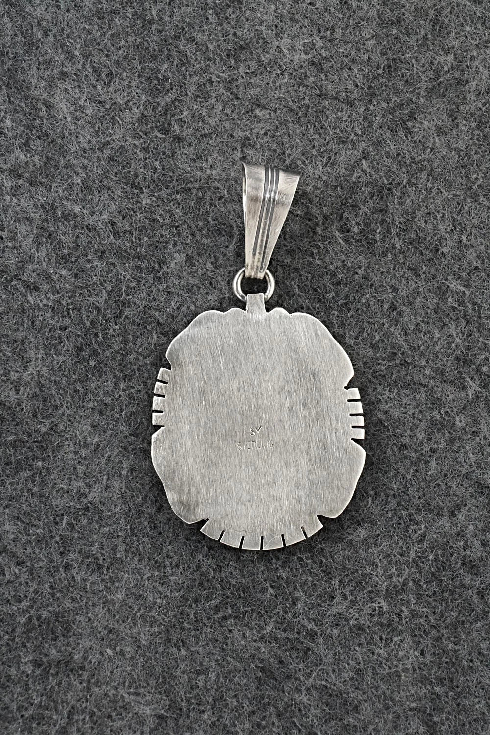 White Buffalo & Sterling Silver Pendant - Samuel Yellowhair
