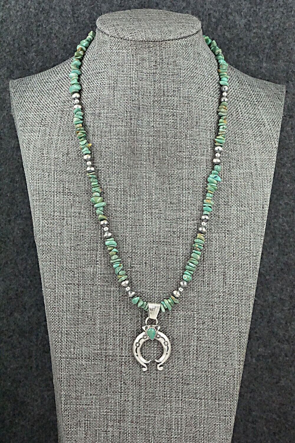 Turquoise & Sterling Silver Necklace 18" - Louise Joe