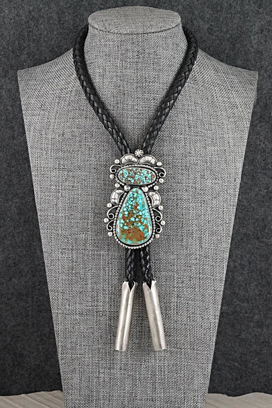 Turquoise & Sterling Silver Bolo Tie - Paul Livingston