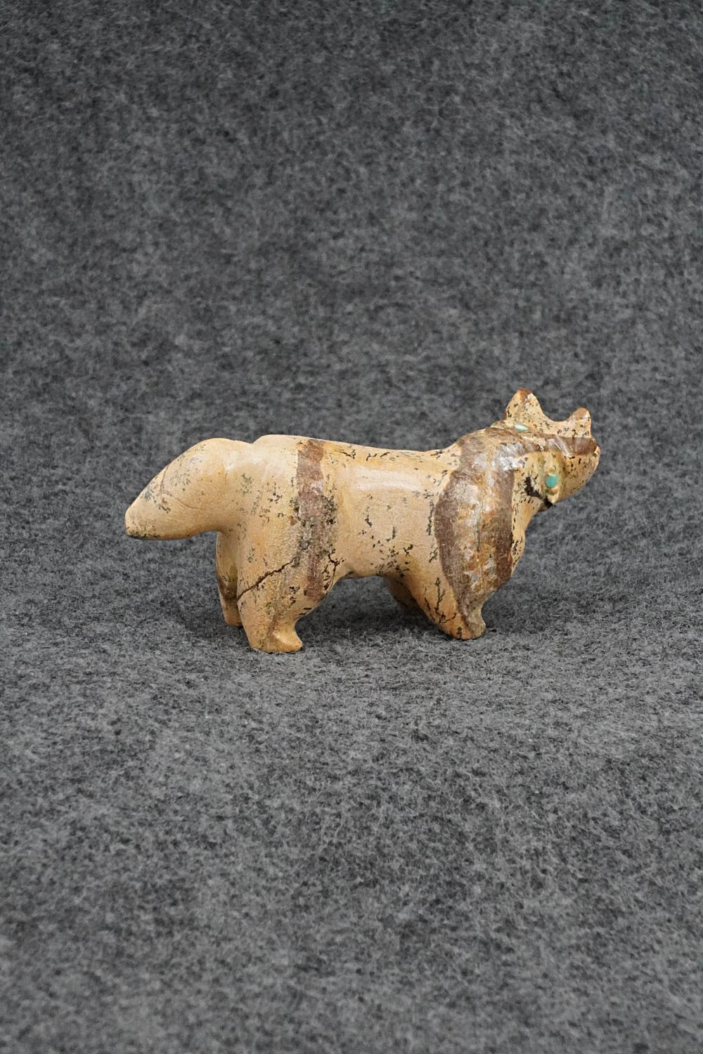 Wolf Zuni Fetish Carving - Freddie Leekya