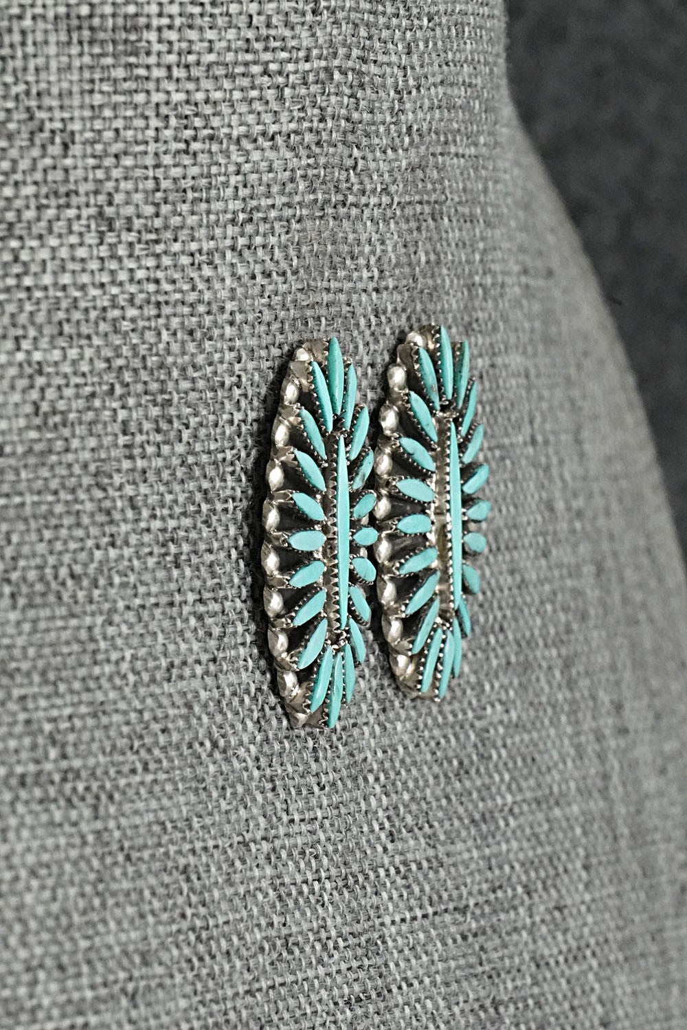 Turquoise & Sterling Silver Earrings - Lorena Peina