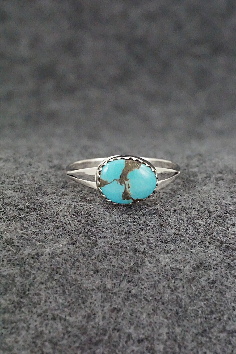 Turquoise & Sterling Silver Ring - Theresa Smith - Size 9