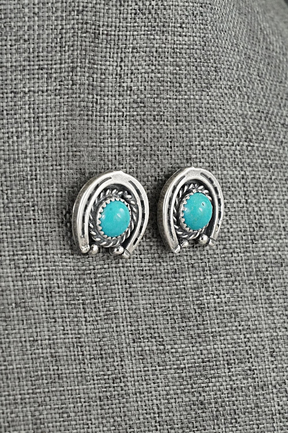 Turquoise & Sterling Silver Earrings - Annette Chiquito