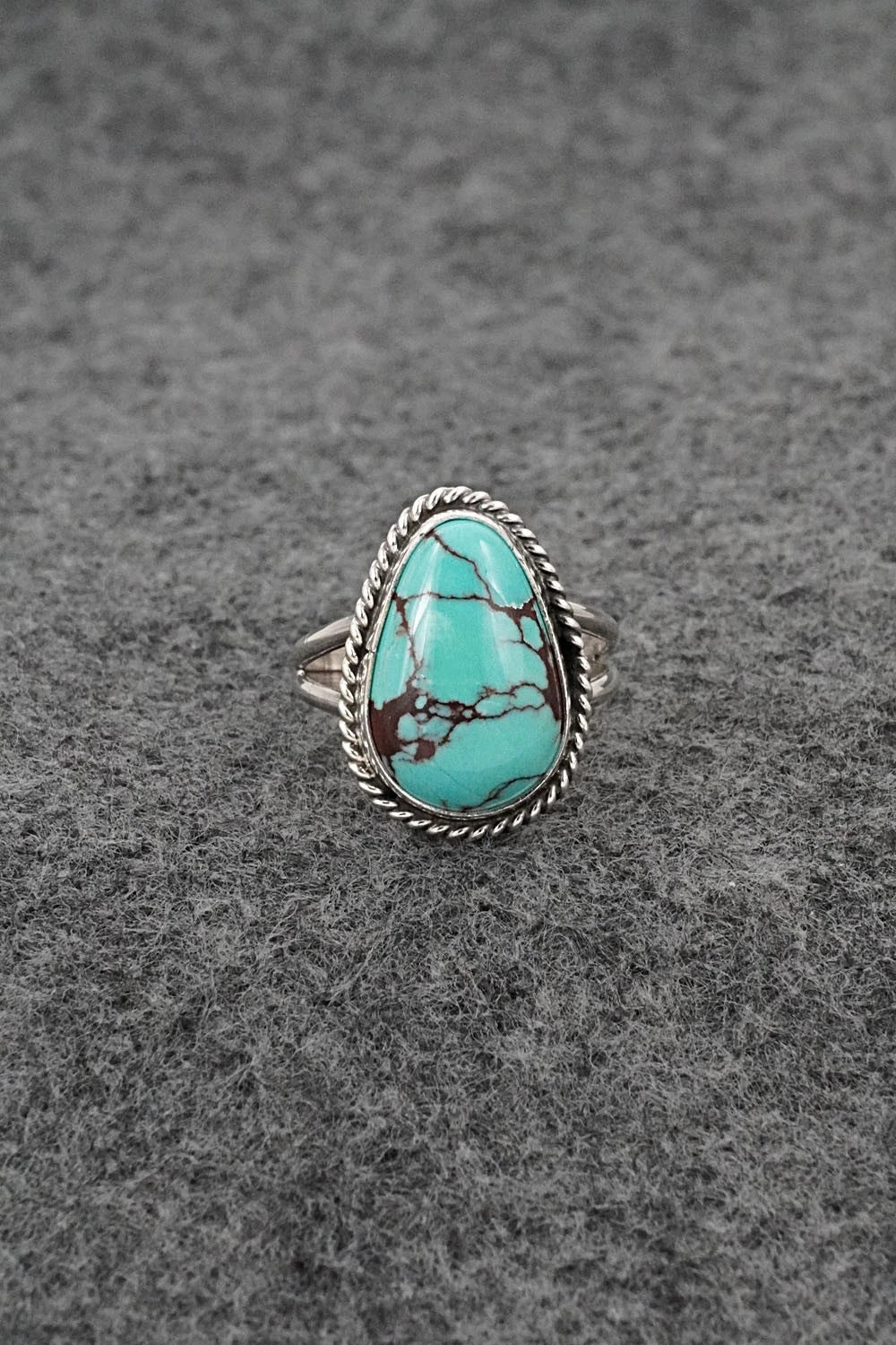 Turquoise & Sterling Silver Ring - Eugene Gruber - Size 6