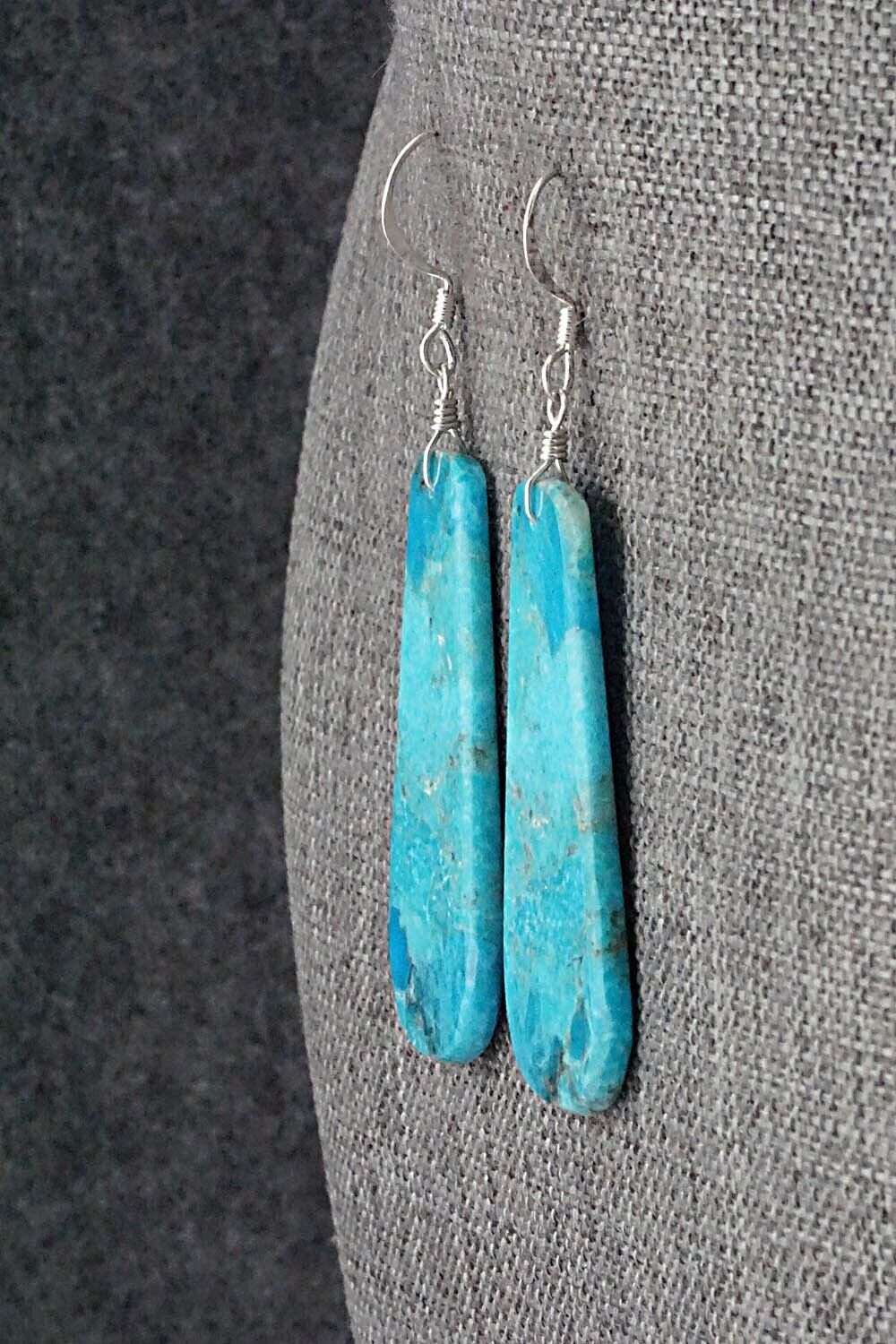 Turquoise & Sterling Silver Earrings - Lupe Lovato