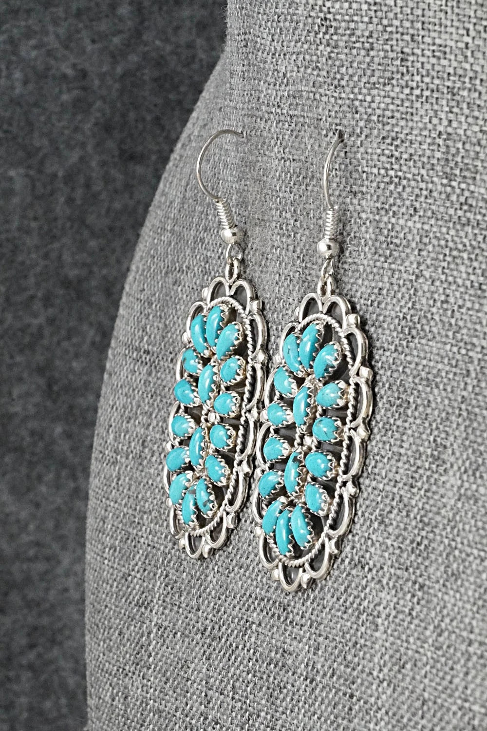 Turquoise & Sterling Silver Earrings - Gerald Mitchell
