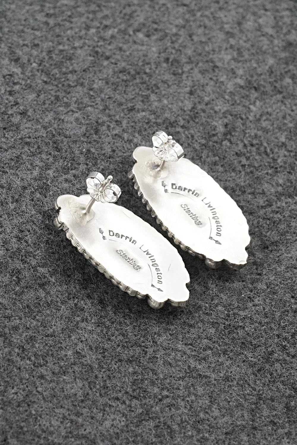 Turquoise & Sterling Silver Earrings - Darrin Livingston